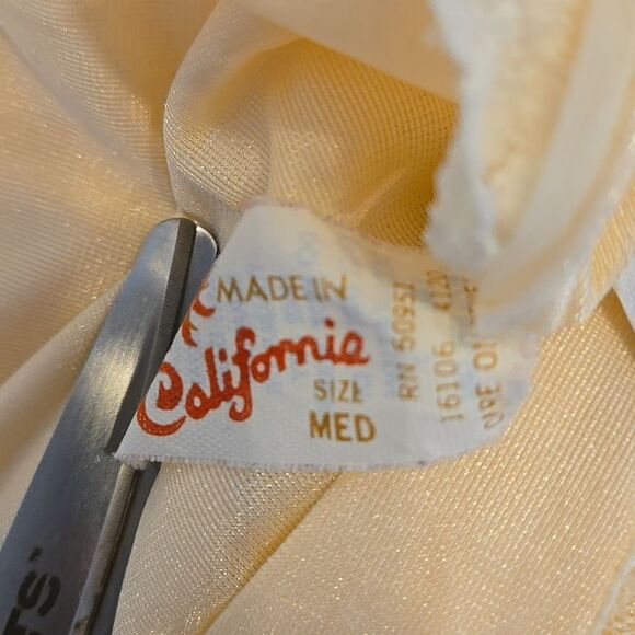 Avon Fashions Vintage Peach Cream Lace Nightie Maxi Dress - Picture 9 of 9